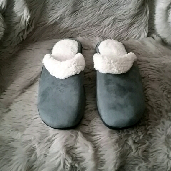 Green Isotoner slippers